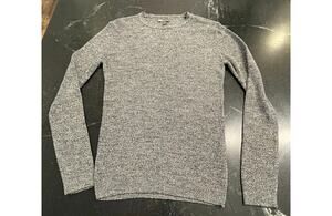 ASOS mens charcoal heather knit fitted look sweater XL (42-44)